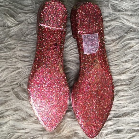 Jeffrey Campbell Havana D’orsay Pink Glitter Jelly flats size 7 - Picture 5 of 9